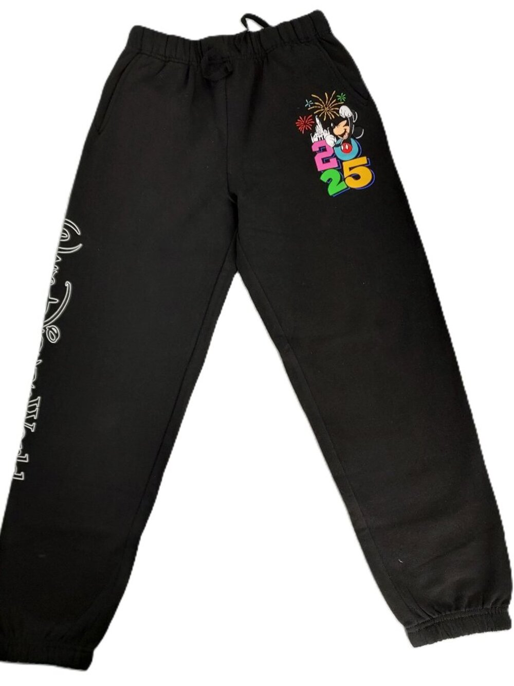 DISNEY BLACK MICKEY MOUSE WALT DISNEY WORLD GRAPHIC JOGGER PANTS SZ: 13 NWT $35